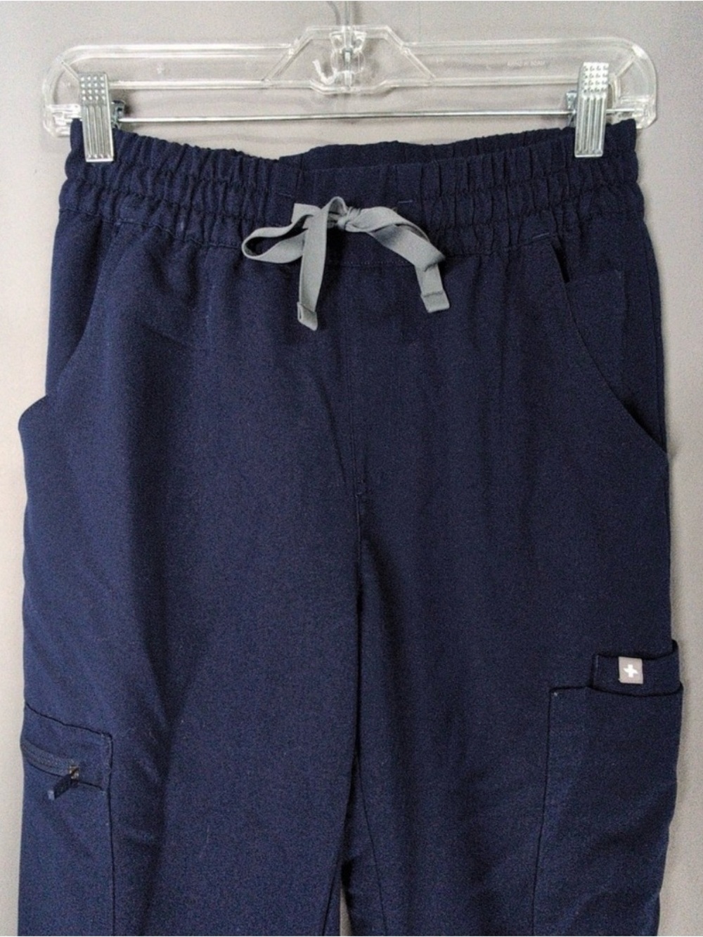 Figs Navy Zamora Jogger Pants with Drawstring Waist (Old Style) - Womens Small